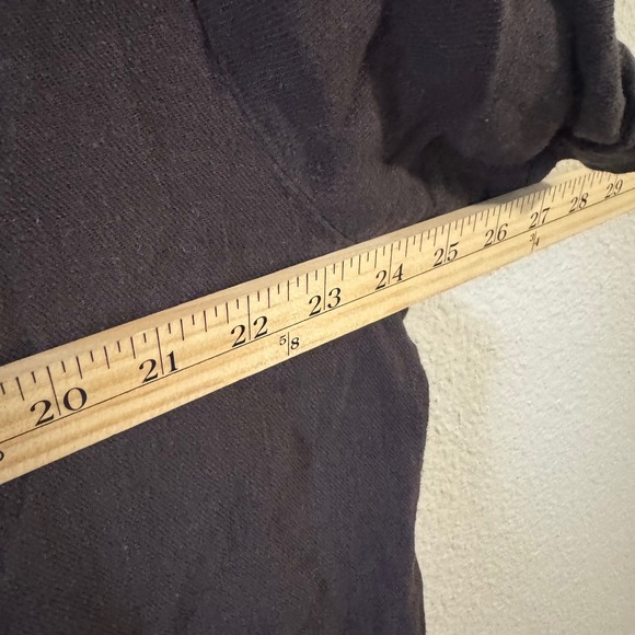 Umgee USA 1XL Charcoal Gray Linen Blend Fringe Raw Hem Top Lagenlook - Picture 5 of 7